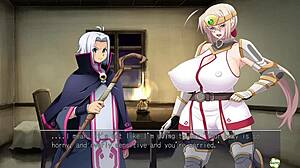 horny heroine ingrid episode 2 teases her huge tits in anime hentai game