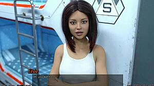 Wanna join us for a bisexual threesome in space with huge tits?