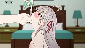 Alya sucked all the sperm out.