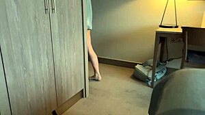 One bed, two colleagues: an accidental start of a hot scene