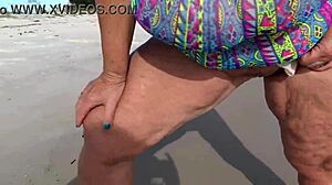 Curvy Mature Shows Big Tits in Beach Bikini Preview