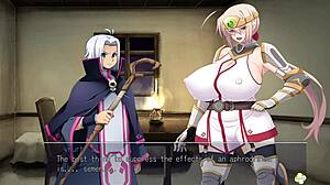 horny heroine ingrid episode 2 teases her huge tits in anime hentai game