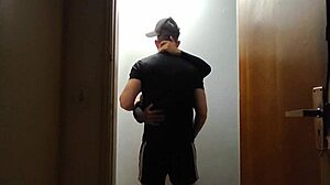 Cameras catch friends hooking up in hallway after gym