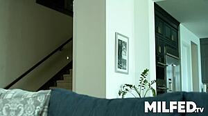 Stepmom's kitchen solo turns into naughty MILF hentai scene