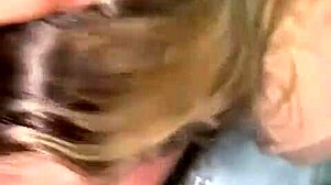 Amateur couple fucks at 9am, cum covered and sloppy