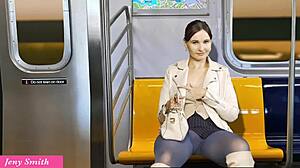 Teasing masturbation on the way home - care to watch her play?