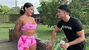 i paid busty mariana martix for sex in public park