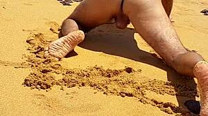 Ladysilva Latina Gay Shows Off Hot Ass on Public Beach for Raw Action