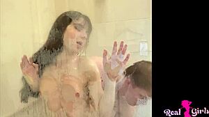 Gorgeous teen Megan Marx fucked hard in shower, oops!