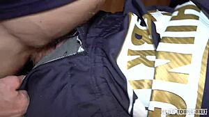 chav lads racing with bareback action