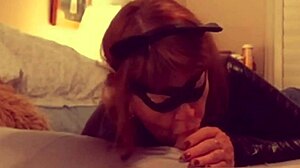 catgranny in costume sucks batman hard in wild cosplay scene