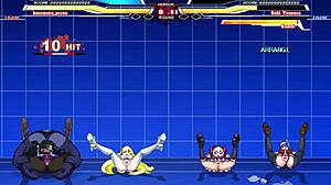 Kuromaru vs Arcana Heart in a hentai-style fight