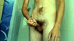 hey, that gay twink got caught jerking his big ass cock in the act