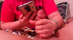 Big Dick DJ in action, stroking off to pleasure