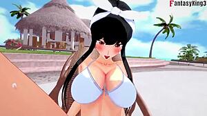 yor forger in bikini pool sex