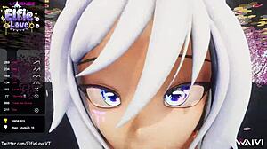 Elfie Love gives POV blowjob in VRChat.