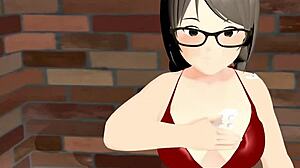 Kyo Anime Girl Hiding Her Body with Only Bubbles in Bubble Bath!