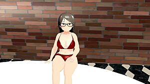 Kyo Anime Girl Hiding Her Body with Only Bubbles in Bubble Bath!