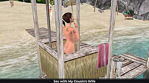 hey cutie, strike a pose for me on the beach and let's shower together after