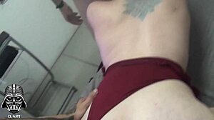 Young woman who likes it rough gets two big cocks in her ass and cums hard