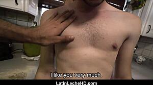 Straight Latino boy gets paid for gay sex adventures