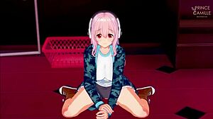 super sonico gets horny while modeling for you - super sonico