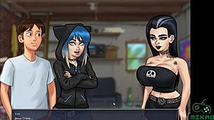 Emo girlfriend gets naughty in Summertime Saga ep 61