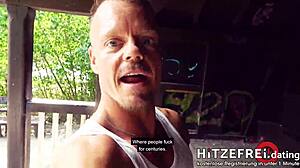 Random Bodo nails milf Jana Schwarz in public park