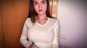 huge stepmother caught by stepson in office