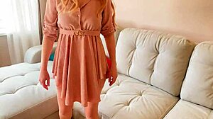 Russian amateur gets his stepmom for a hot handjob session