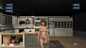 Young lady Sonia in cum-covered outfit in 3D sex game