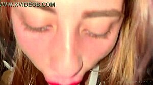 Watch this submissive babe drain balls and swallow deep