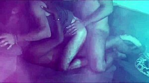 At the Halloween party, three guys engage in gay mischief.