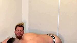 fucking that hairy gay guy in the ass hard.