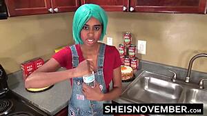 Step Brother Convinces MsNovember To Fuck In Kitchen! Sex And Head!