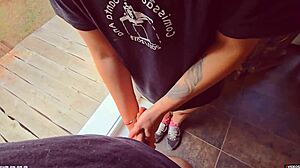 Amateurs capture cum on panties after intensive rubbing in POV