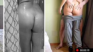 Barefoot wife watches husband cheat and feels pleasure