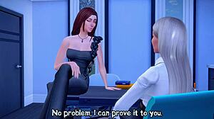 Futanari mistress dominates boss in intense anal scene