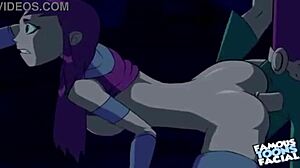 Starfire and Robin bang doggystyle in hentai