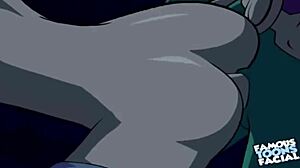 Starfire and Robin bang doggystyle in hentai