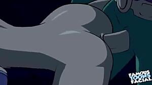Starfire and Robin bang doggystyle in hentai