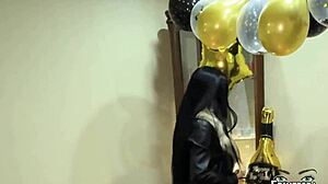 squirt explosion hits hard while cheating with stepmom's friend. milf creampie and multiple orgasms before the party!