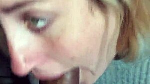 Swallowing cum for breakfast.