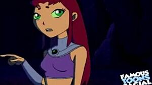 Starfire and Robin bang doggystyle in hentai