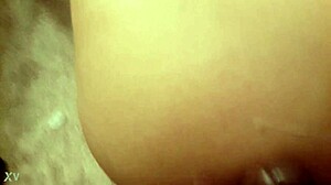 Black dick cums on white ass in gayanal sex scene