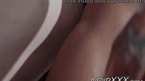 A white hunk gets his ass fucked by a black cock in a garage
