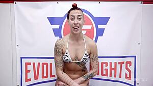 Interracial Lesbian Sex Fight Heats Up with Andre Shakti vs Paris Love