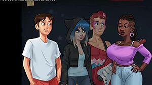 Summertime Saga Episode 237 Featuring Cartoon Characters In Game Scenarios