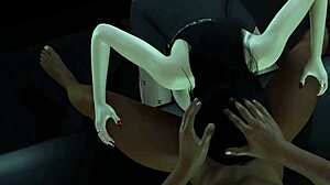 Why’s this 3D Asian milf teasing that huge cock?