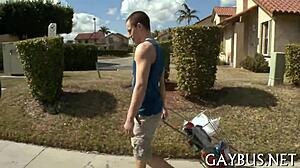 i watched two fellows sharing an intimate moment